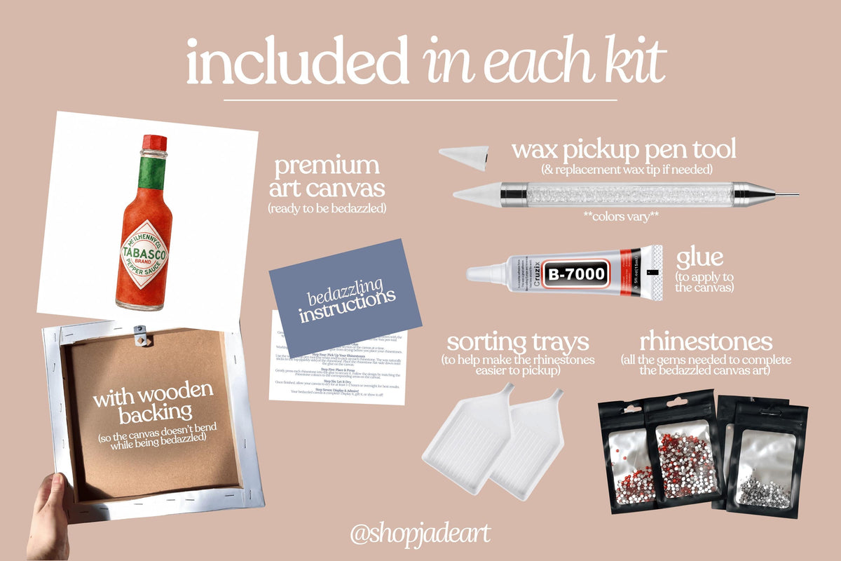 Hot Sauce Bedazzle Canvas Kit