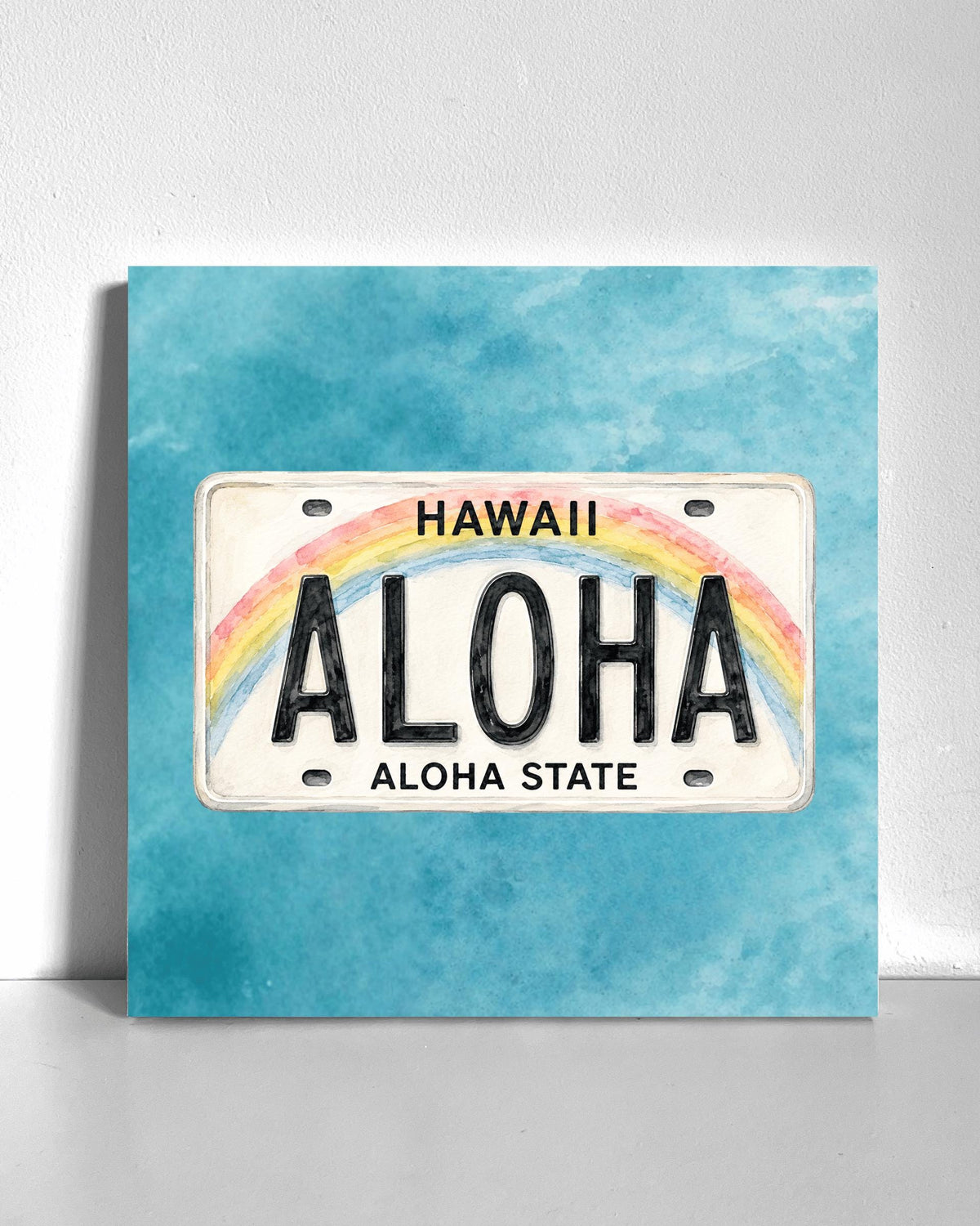 Hawaii License Plate Bedazzle Canvas Kit