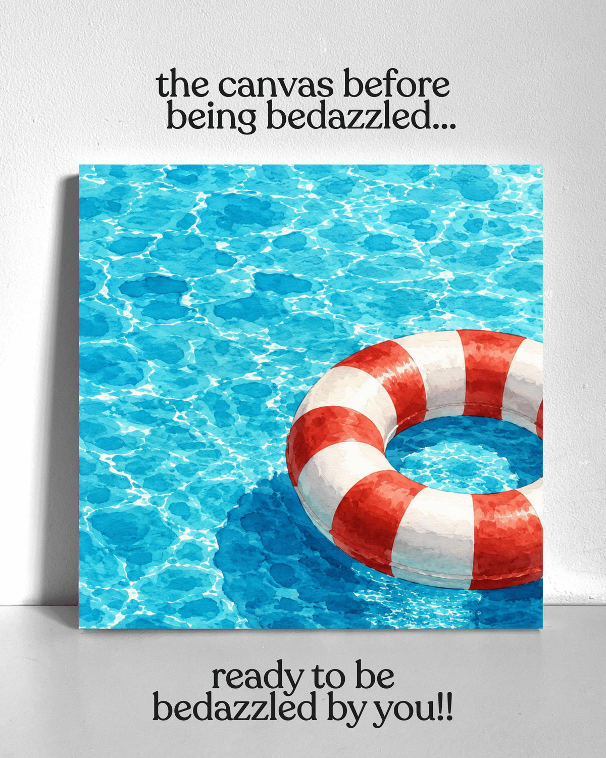 Pool Floatie Bedazzle Canvas Kit