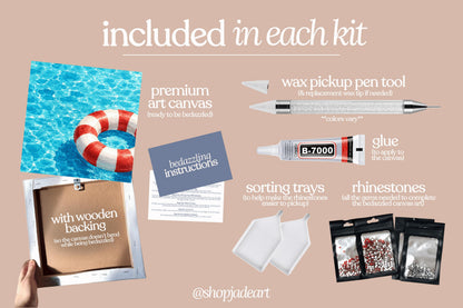 Pool Floatie Bedazzle Canvas Kit