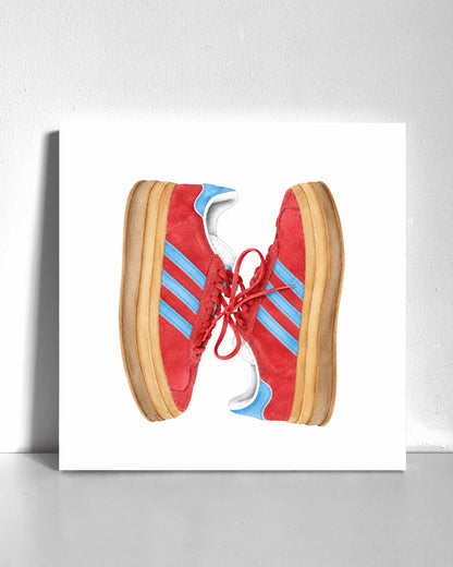Red and Blue Sneakers Bedazzle Canvas Kit