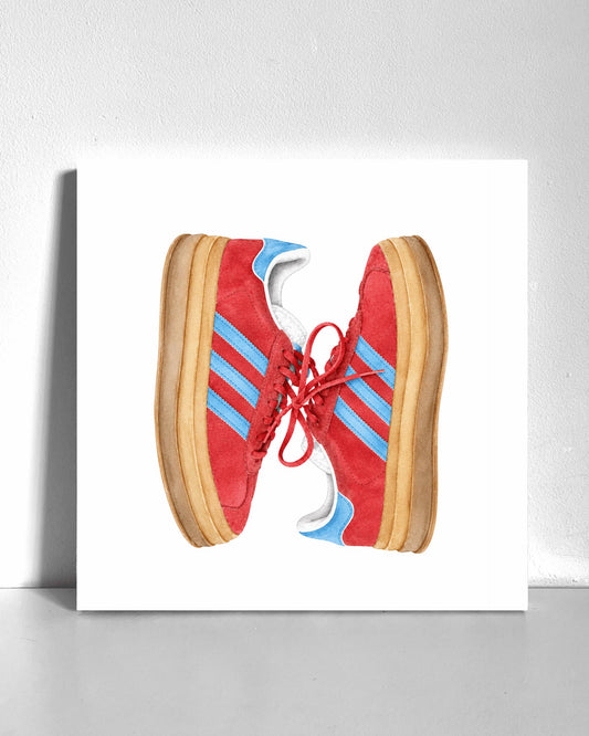 Red and Blue Sneakers Bedazzle Canvas Kit