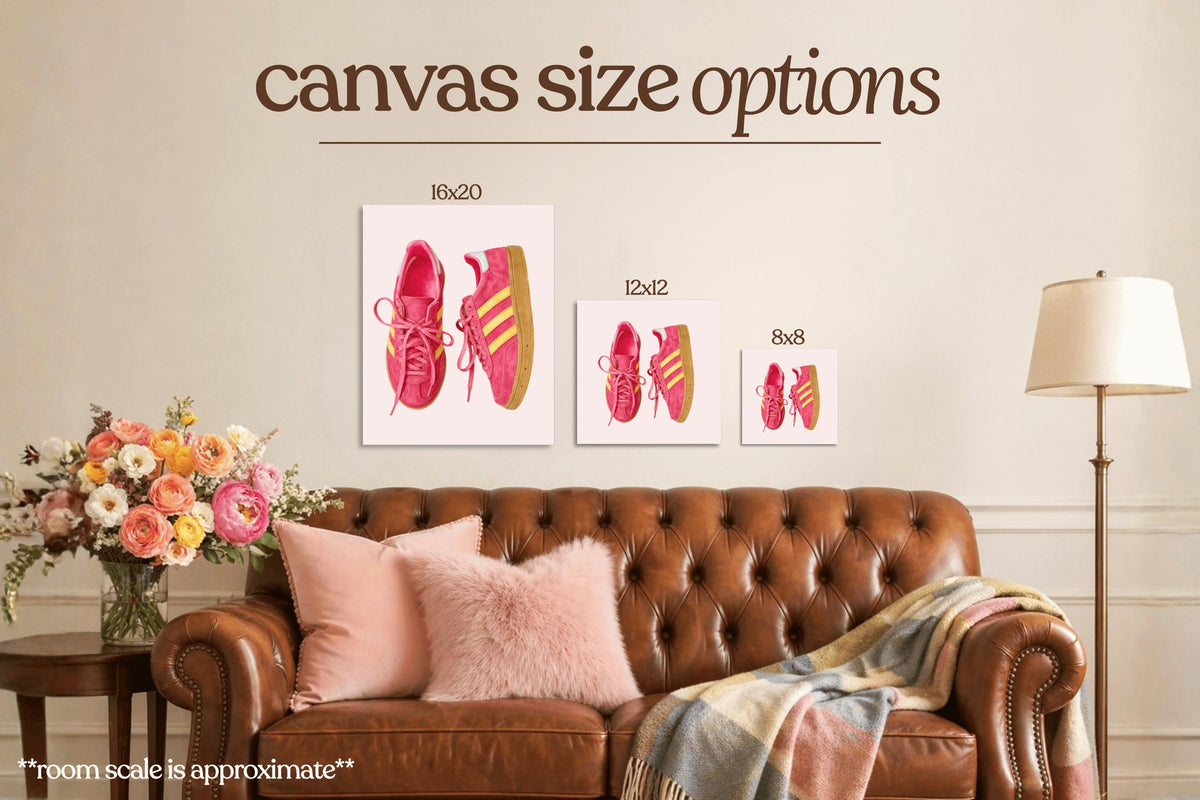 Pink Sneakers Bedazzle Canvas Kit