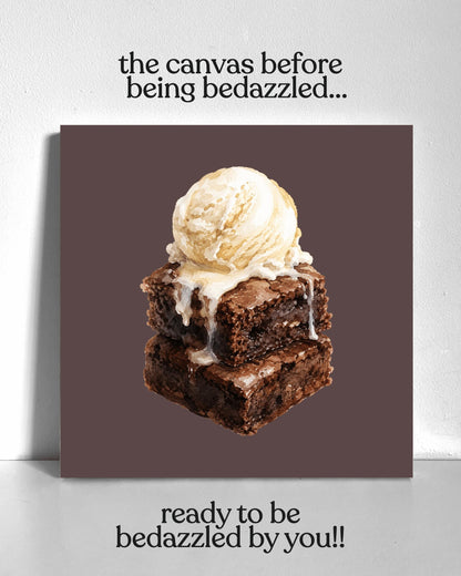 Brownies and Ice Cream Bedazzle Canvas Kit