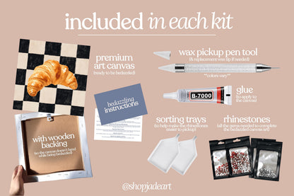 Fresh Croissant Bedazzle Canvas Kit