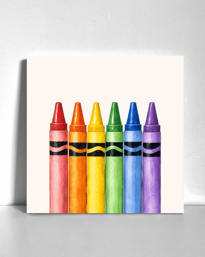 Crayons Bedazzle Canvas Kit