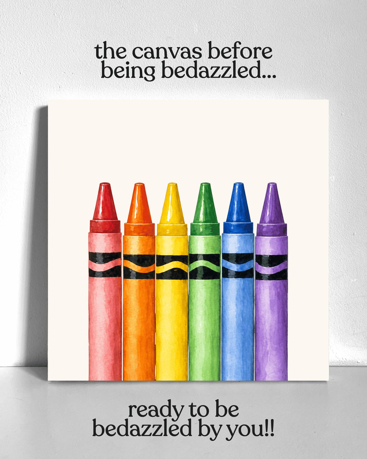 Crayons Bedazzle Canvas Kit