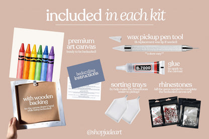 Crayons Bedazzle Canvas Kit