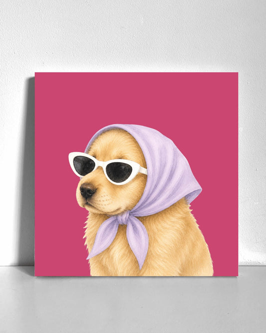 Stylish Lab Puppy Bedazzle Canvas Kit