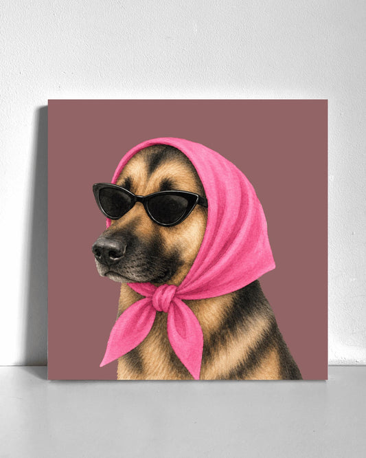 Stylish German Shepard Bedazzle Canvas Kit
