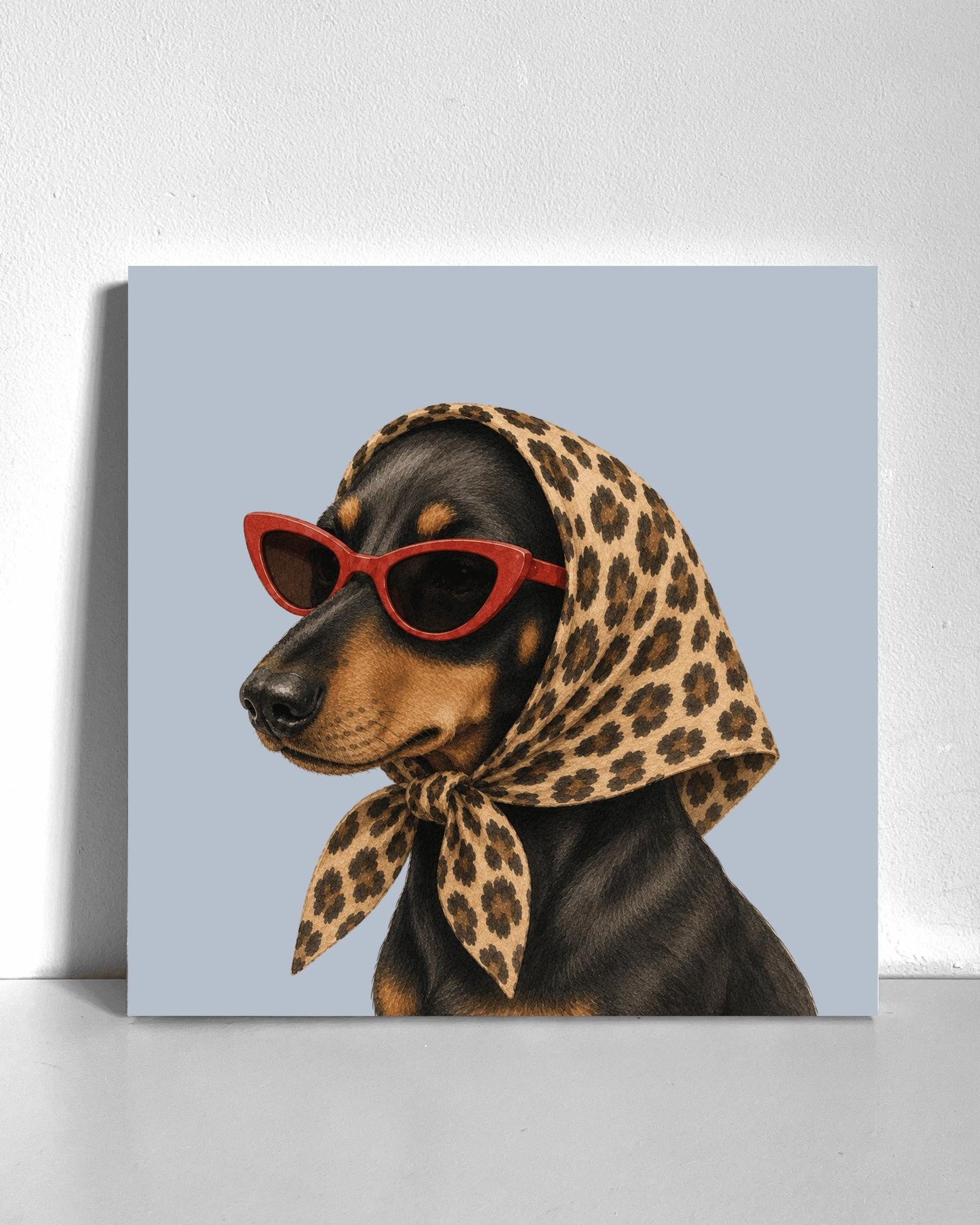Stylish Dachshund Bedazzle Canvas Kit
