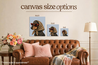 Stylish Dachshund Bedazzle Canvas Kit
