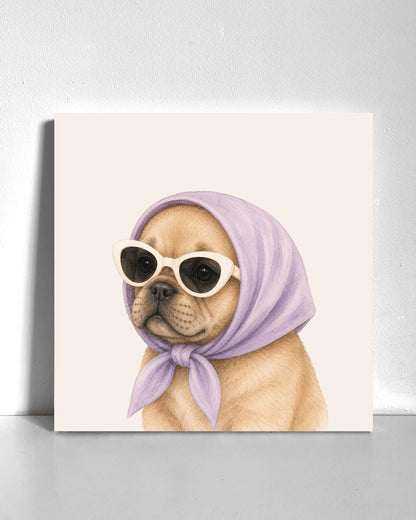 Stylish French Bulldog Bedazzle Canvas Kit