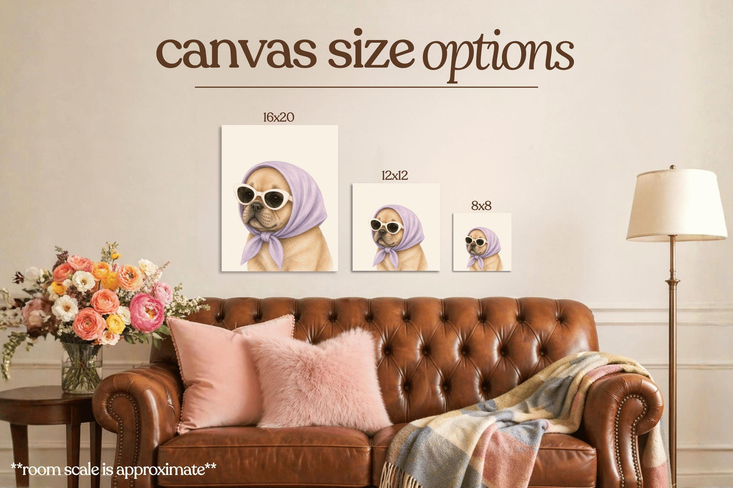Stylish French Bulldog Bedazzle Canvas Kit