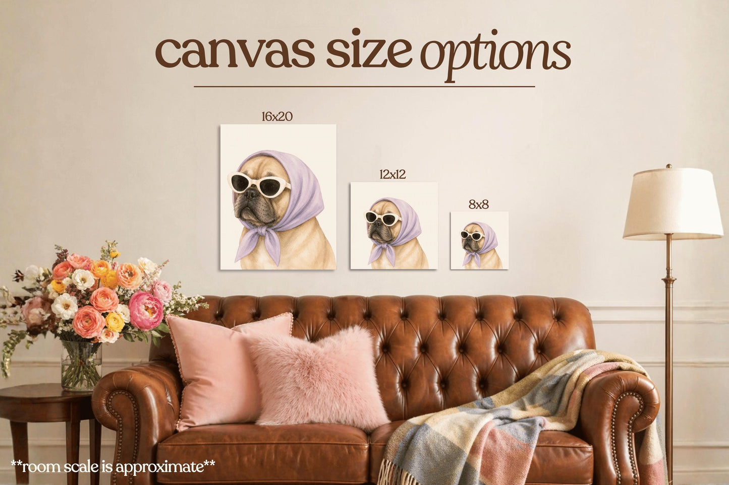 Stylish French Bulldog Bedazzle Canvas Kit
