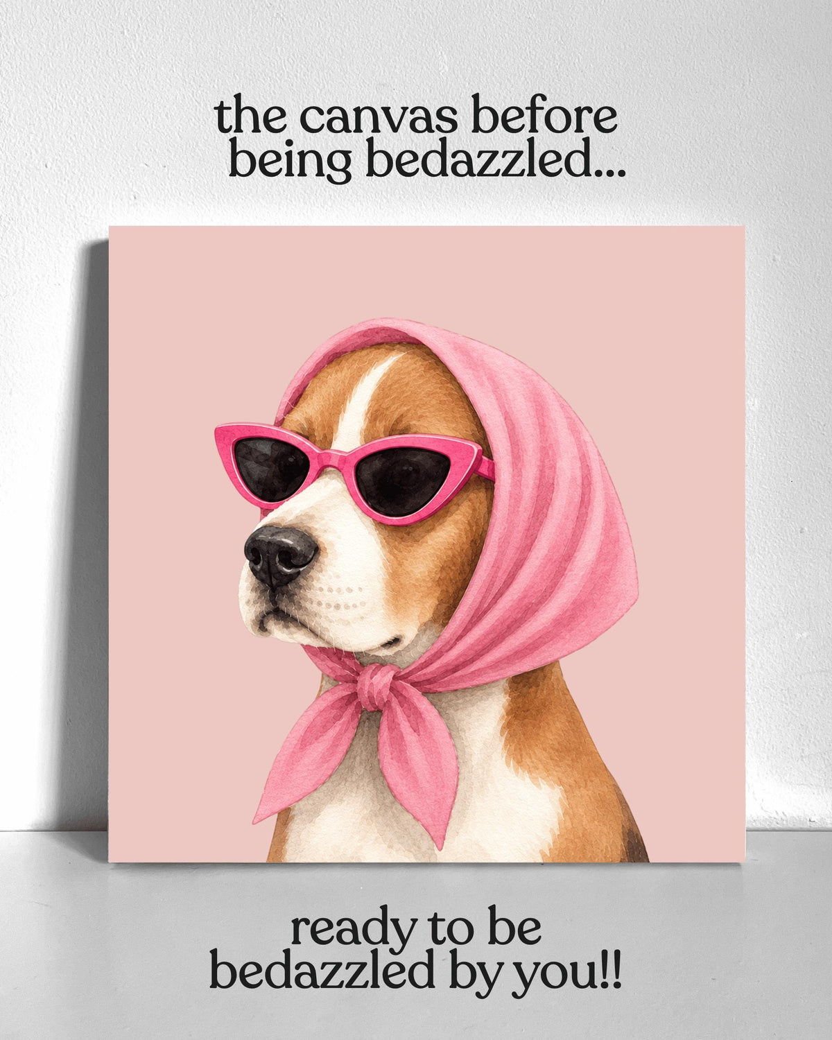 Stylish Beagle Bedazzle Canvas Kit