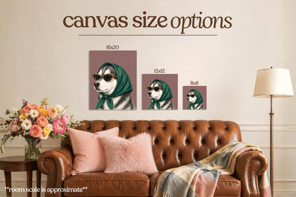 Stylish Husky Bedazzle Canvas Kit