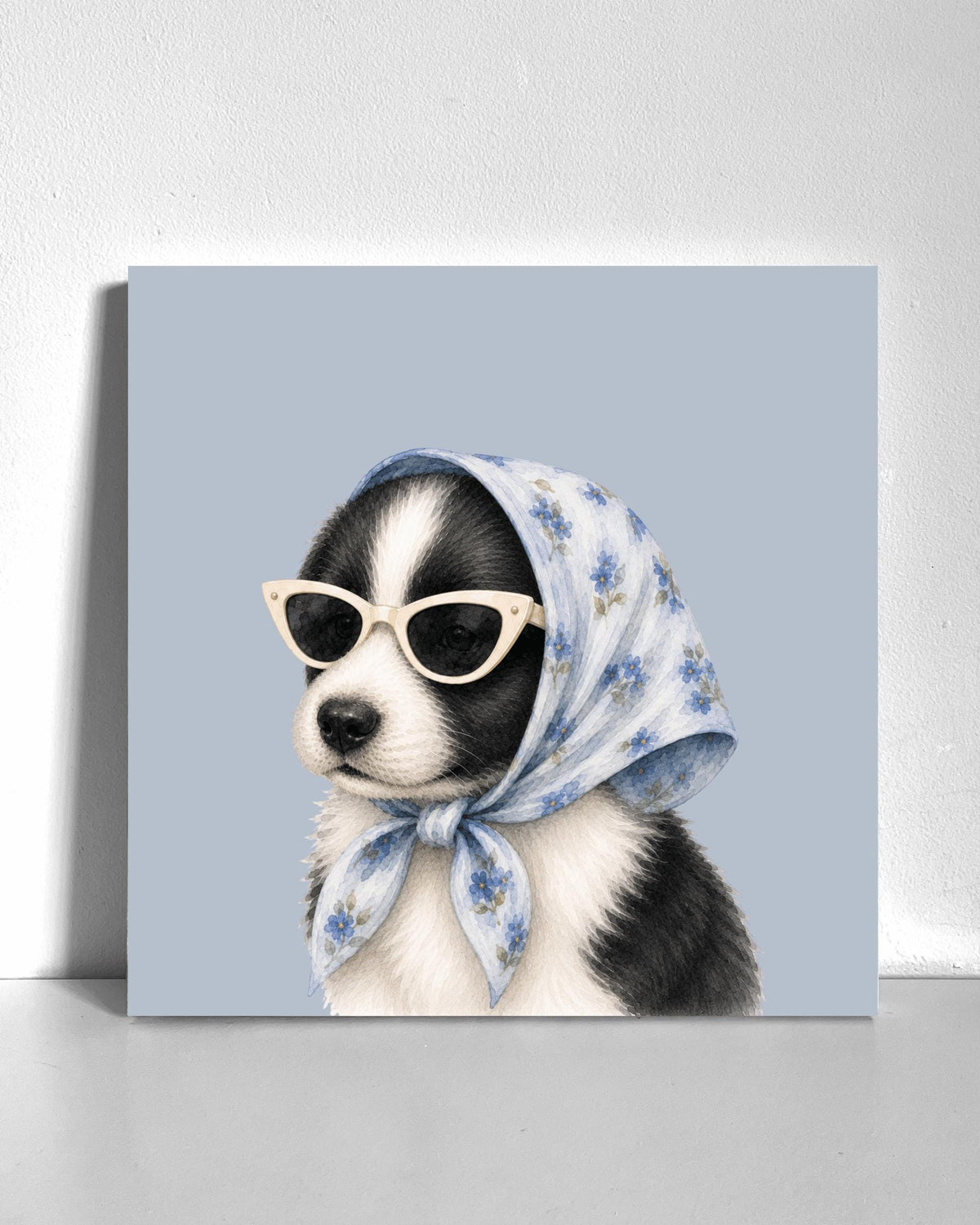 Stylish Border Collie Puppy Bedazzle Canvas Kit