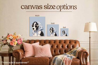 Stylish Border Collie Puppy Bedazzle Canvas Kit