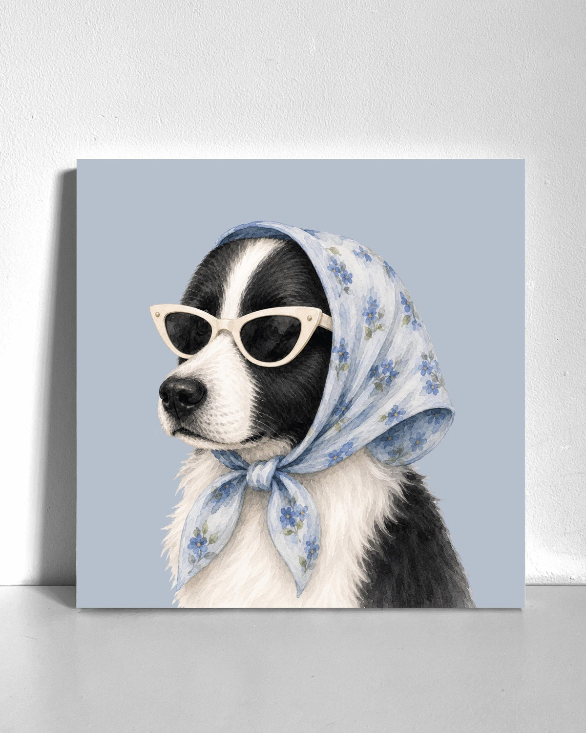 Stylish Border Collie Bedazzle Canvas Kit