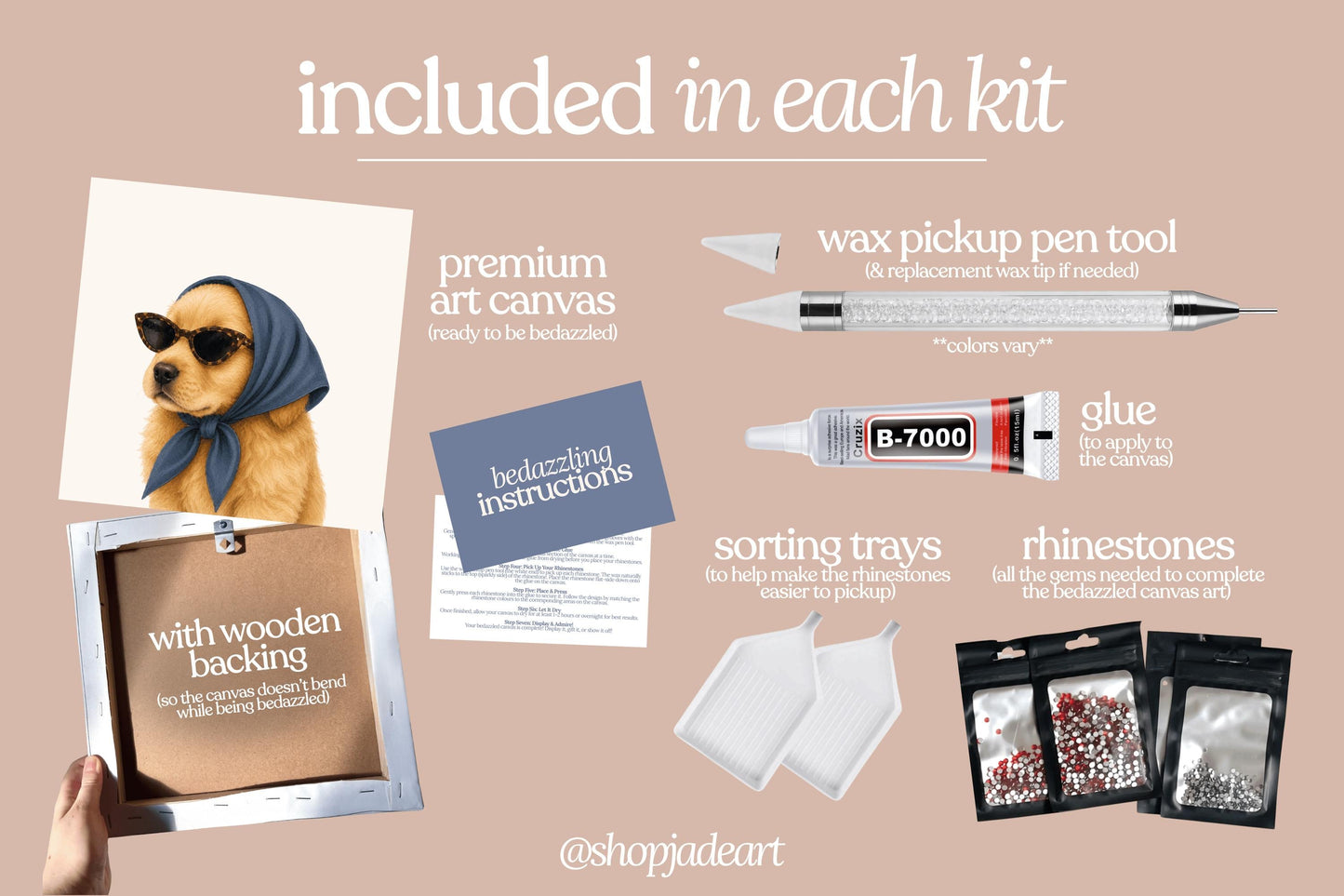 Stylish Cocker Spaniel Puppy Bedazzle Canvas Kit