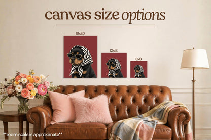 Stylish Rottweiler Puppy Bedazzle Canvas Kit