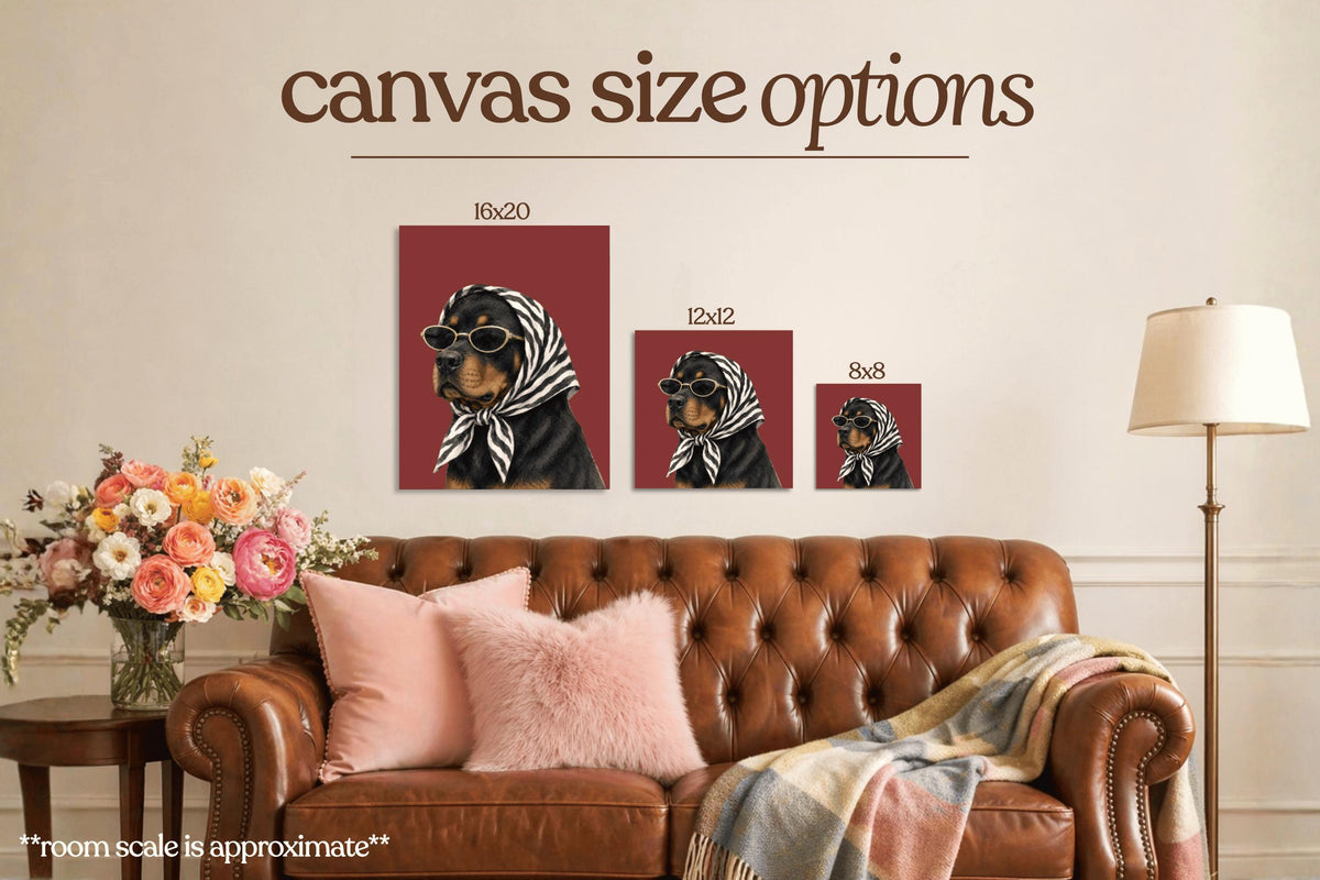 Stylish Rottweiler Bedazzle Canvas Kit