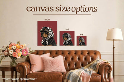 Stylish Rottweiler Bedazzle Canvas Kit