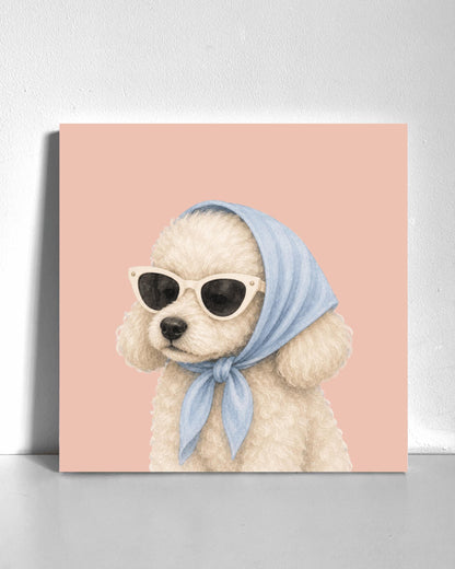 Stylish Poodle Puppy Bedazzle Canvas Kit