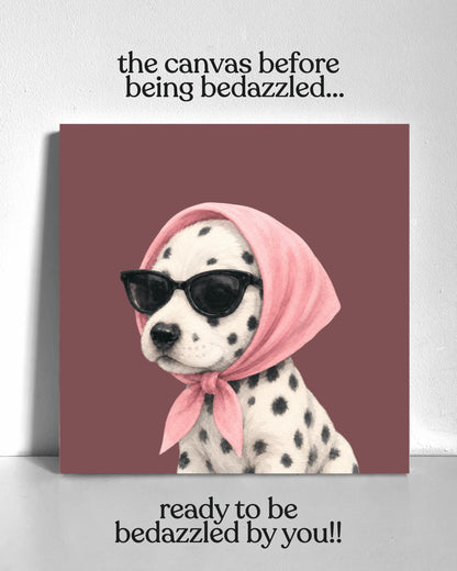 Stylish Dalmation Puppy Bedazzle Canvas Kit