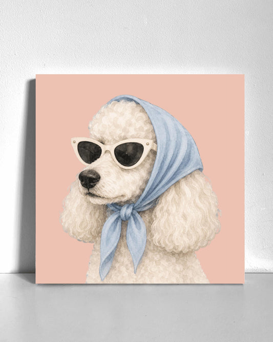 Stylish Poodle Bedazzle Canvas Kit