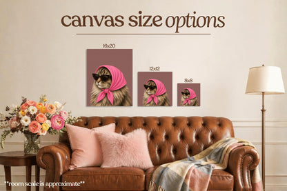 Stylish Main Cat Bedazzle Canvas Kit