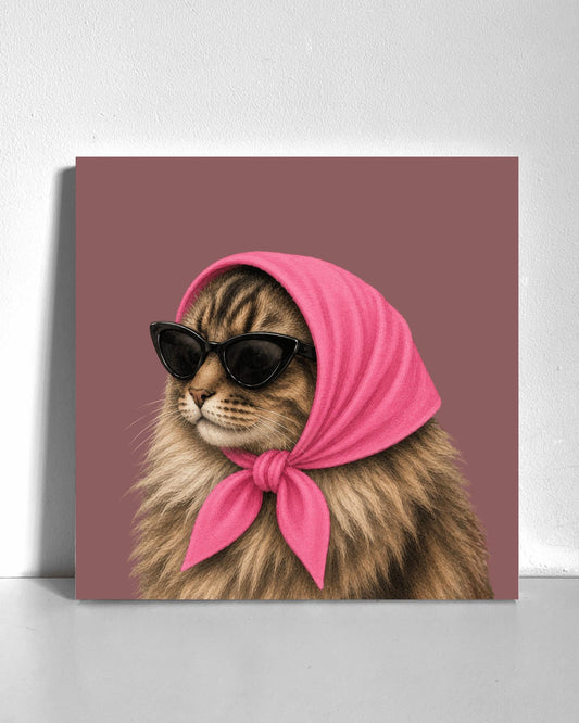 Stylish Main Cat Bedazzle Canvas Kit