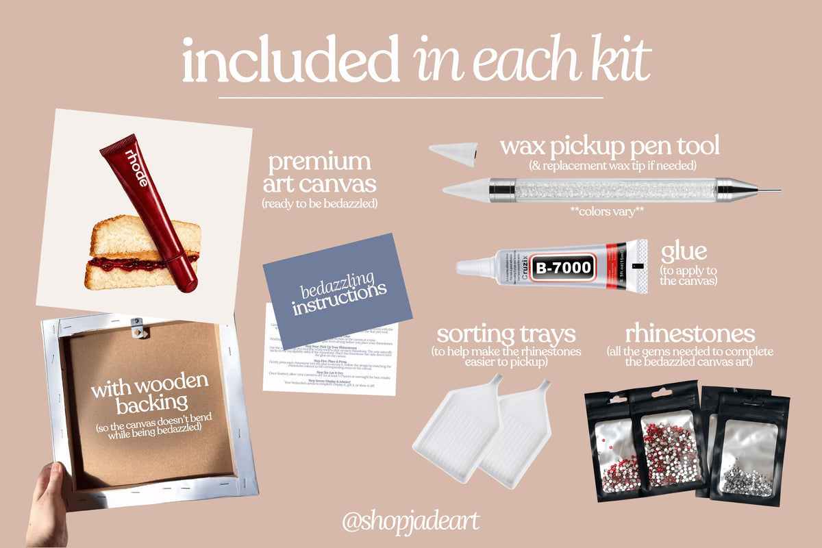 PB & J Lip Rhode Bedazzle Canvas Kit