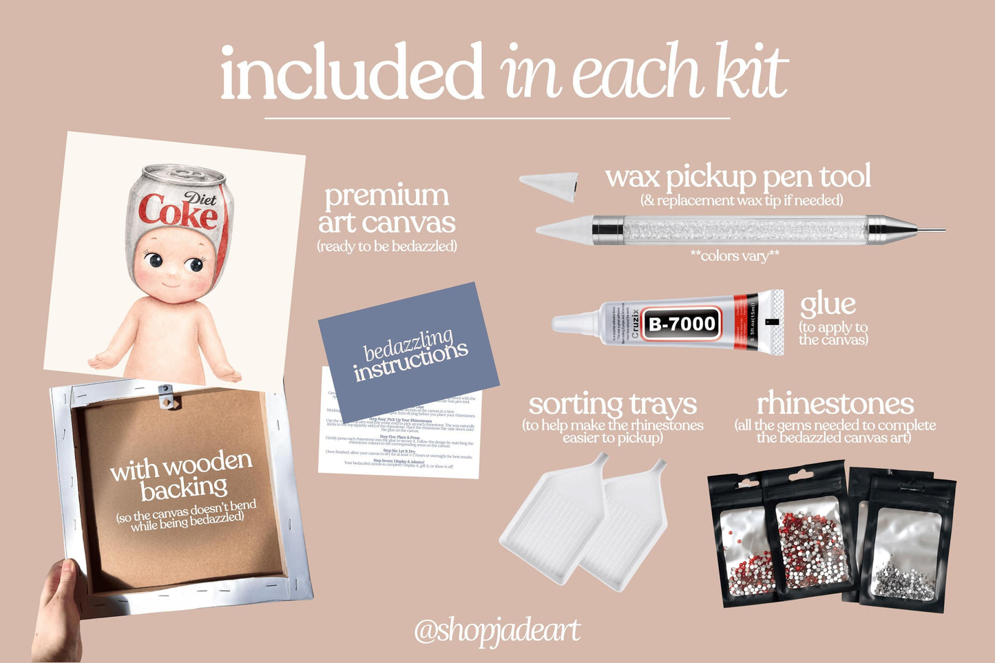 Diet Cola Sonny Bedazzle Canvas Kit