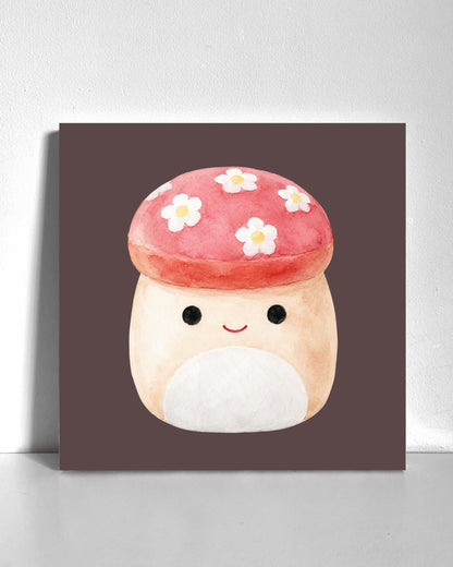 Mushroom Squish Plushie Bedazzle Canvas Kit