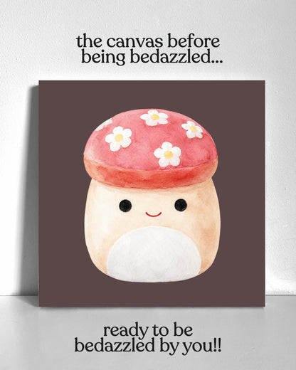 Mushroom Squish Plushie Bedazzle Canvas Kit