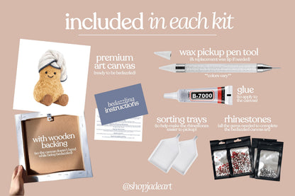 Peanut Spa Plushie Bedazzle Canvas Kit