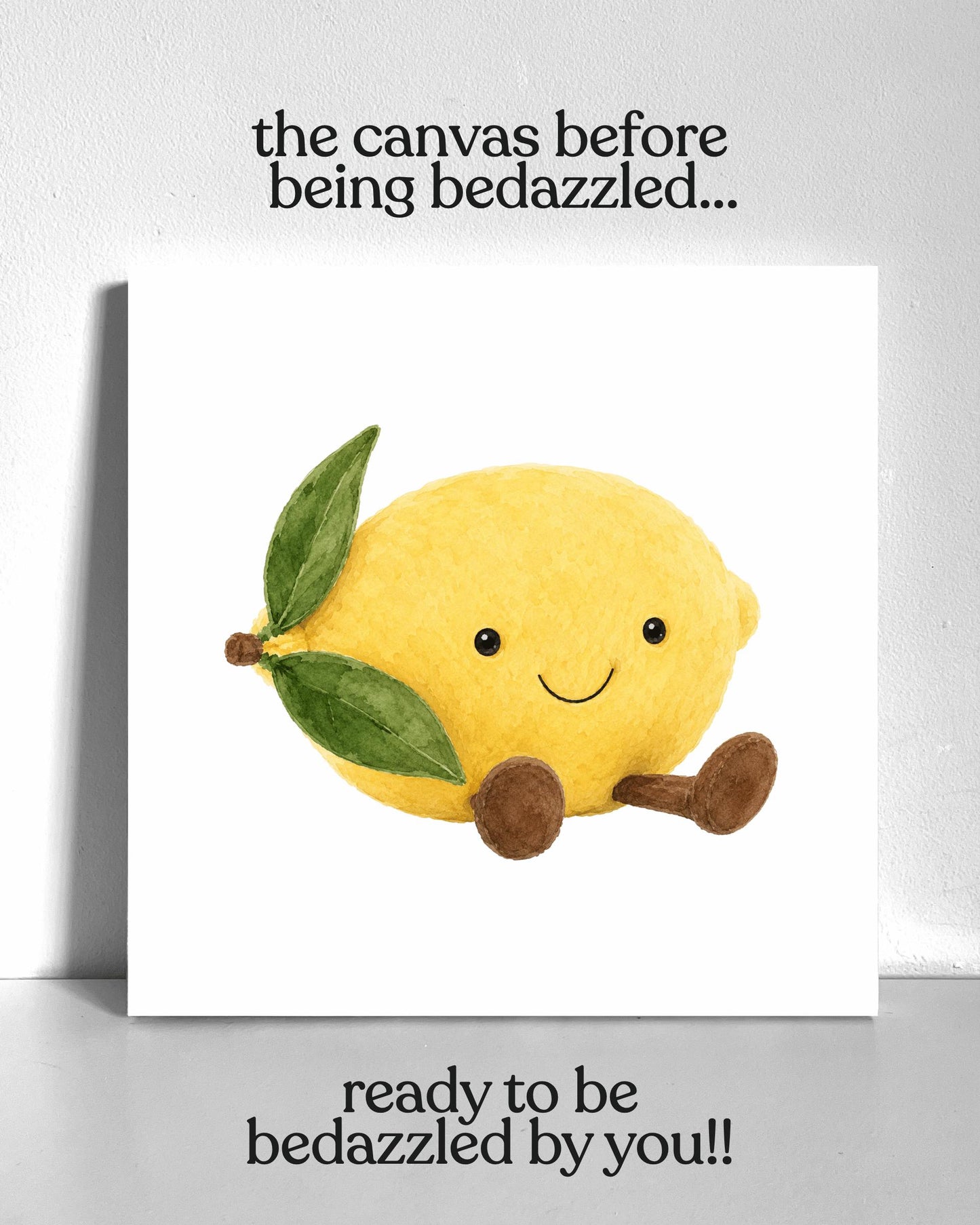 Lemon Plushie Bedazzle Canvas Kit