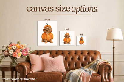 Pumpkin Puppy Bedazzle Canvas Kit