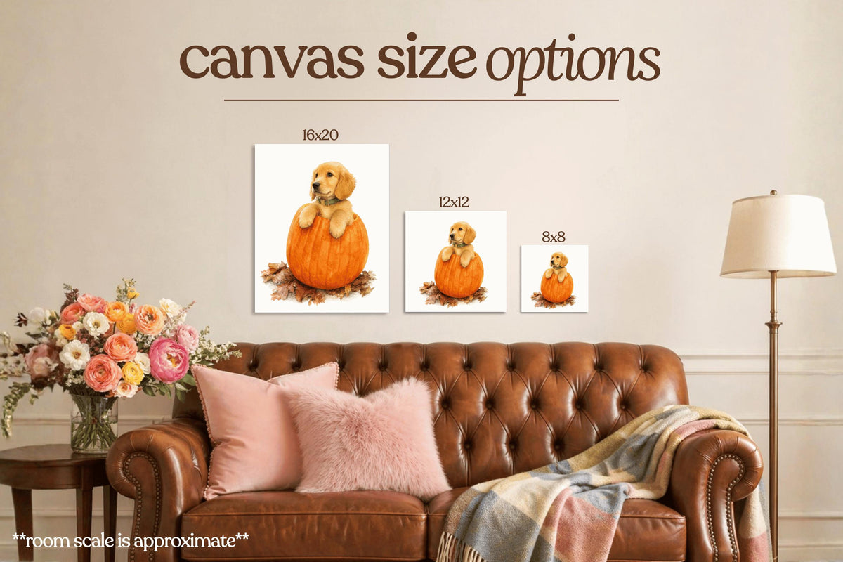 Puppy in a Pumpkin Bedazzle Canvas Kit