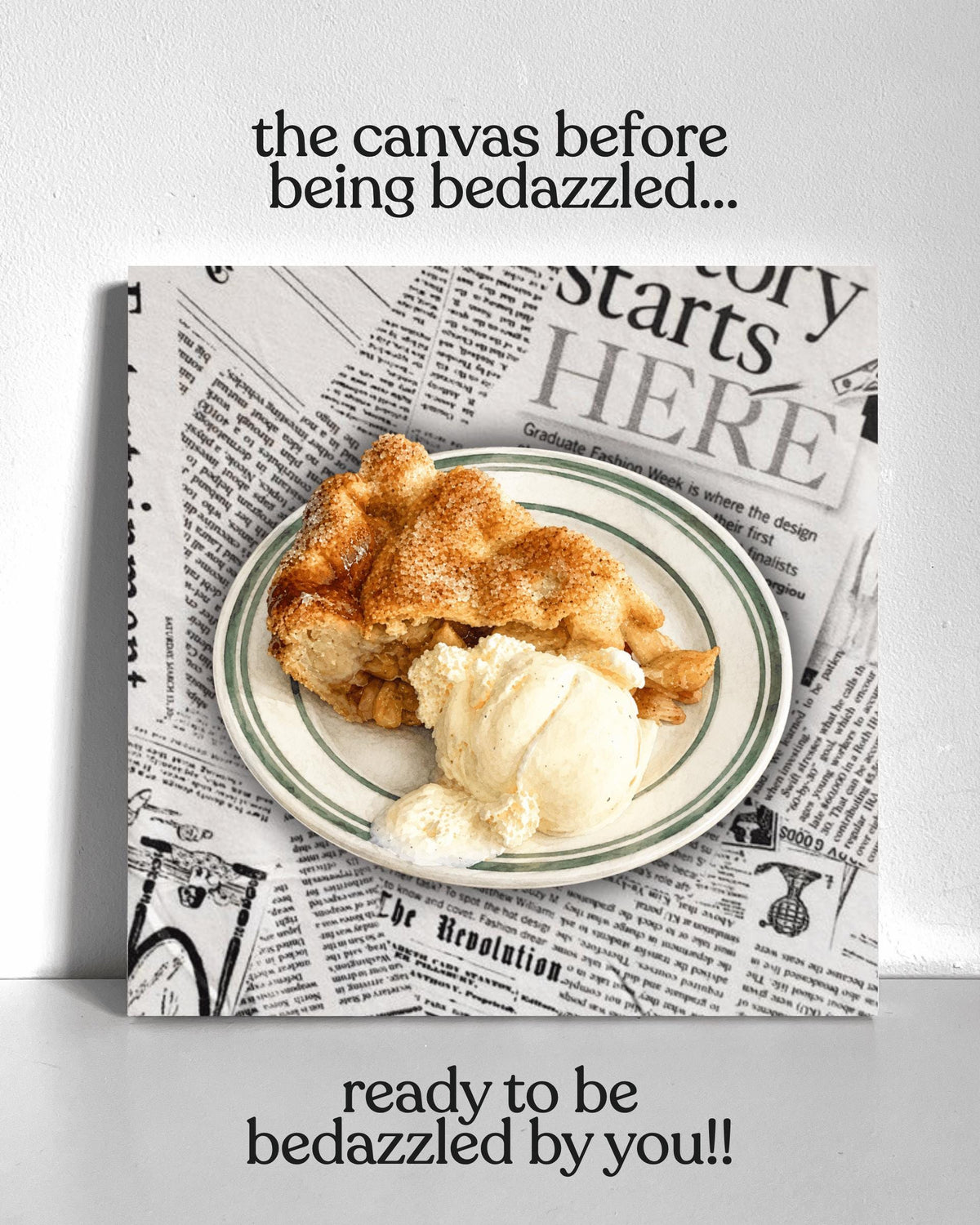Apple Pie Bedazzle Canvas Kit