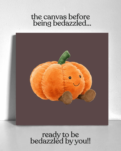 Pumpkin Plushie Bedazzle Canvas Kit
