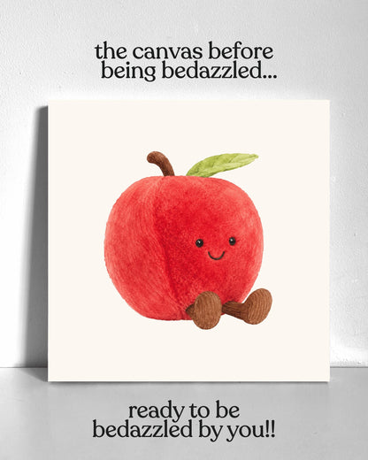 Apple Plushie Bedazzle Canvas Kit