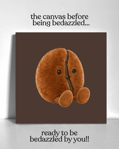 Coffee Plushie Bedazzle Canvas Kit