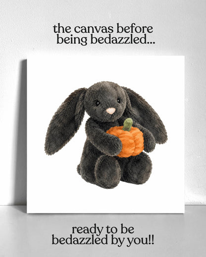 Bunny Pumpkin Plushie Bedazzle Canvas Kit