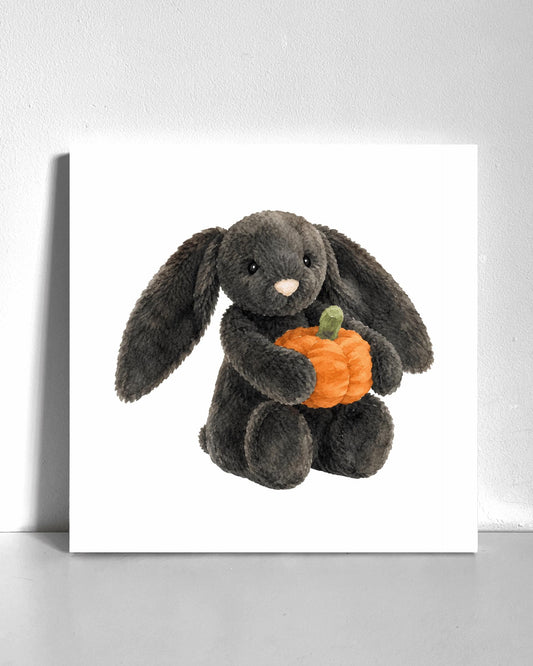 Bunny Pumpkin Plushie Bedazzle Canvas Kit