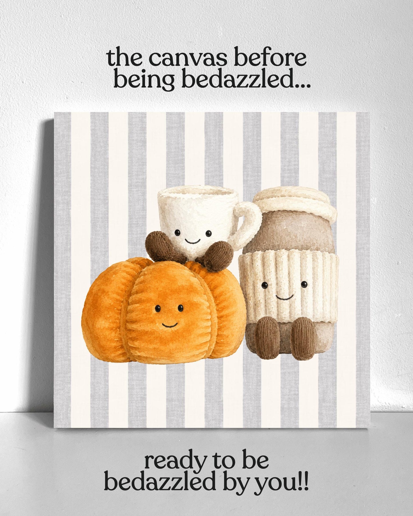 Autumn Plushies Bedazzle Canvas Kit