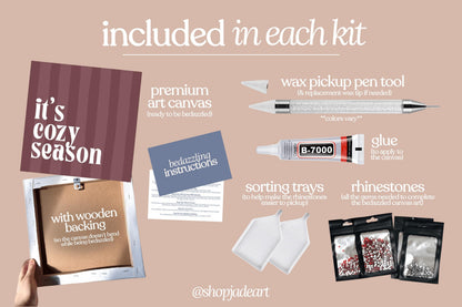Cozy Season Bedazzle Canvas Kit