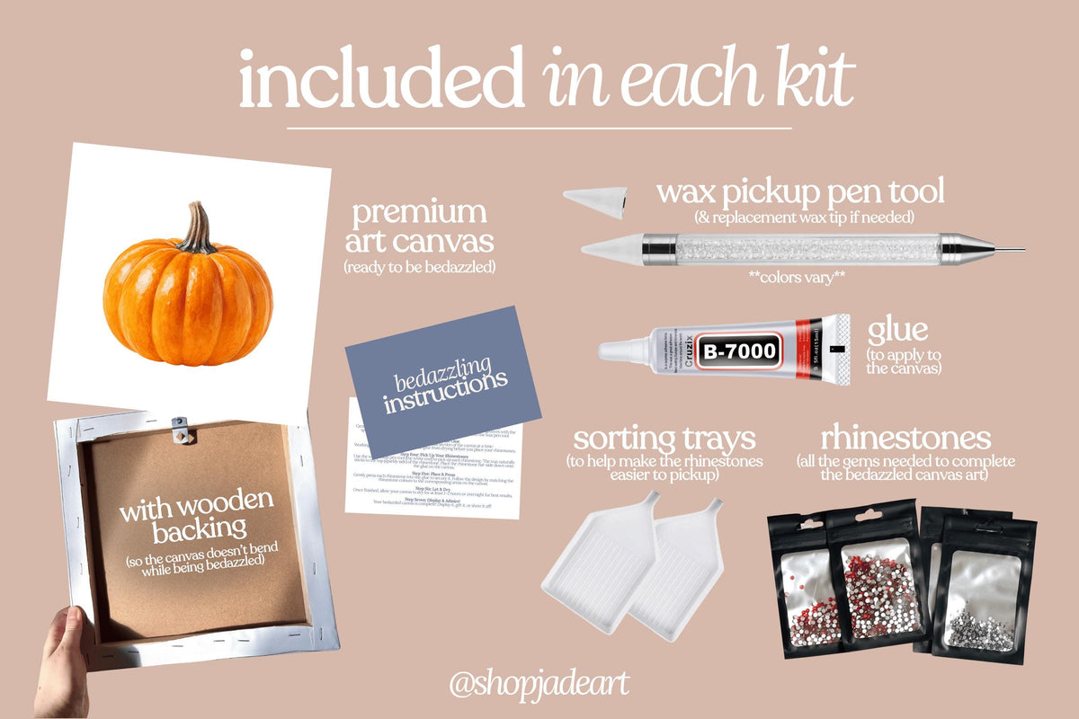 Classic Pumpkin Bedazzle Canvas Kit